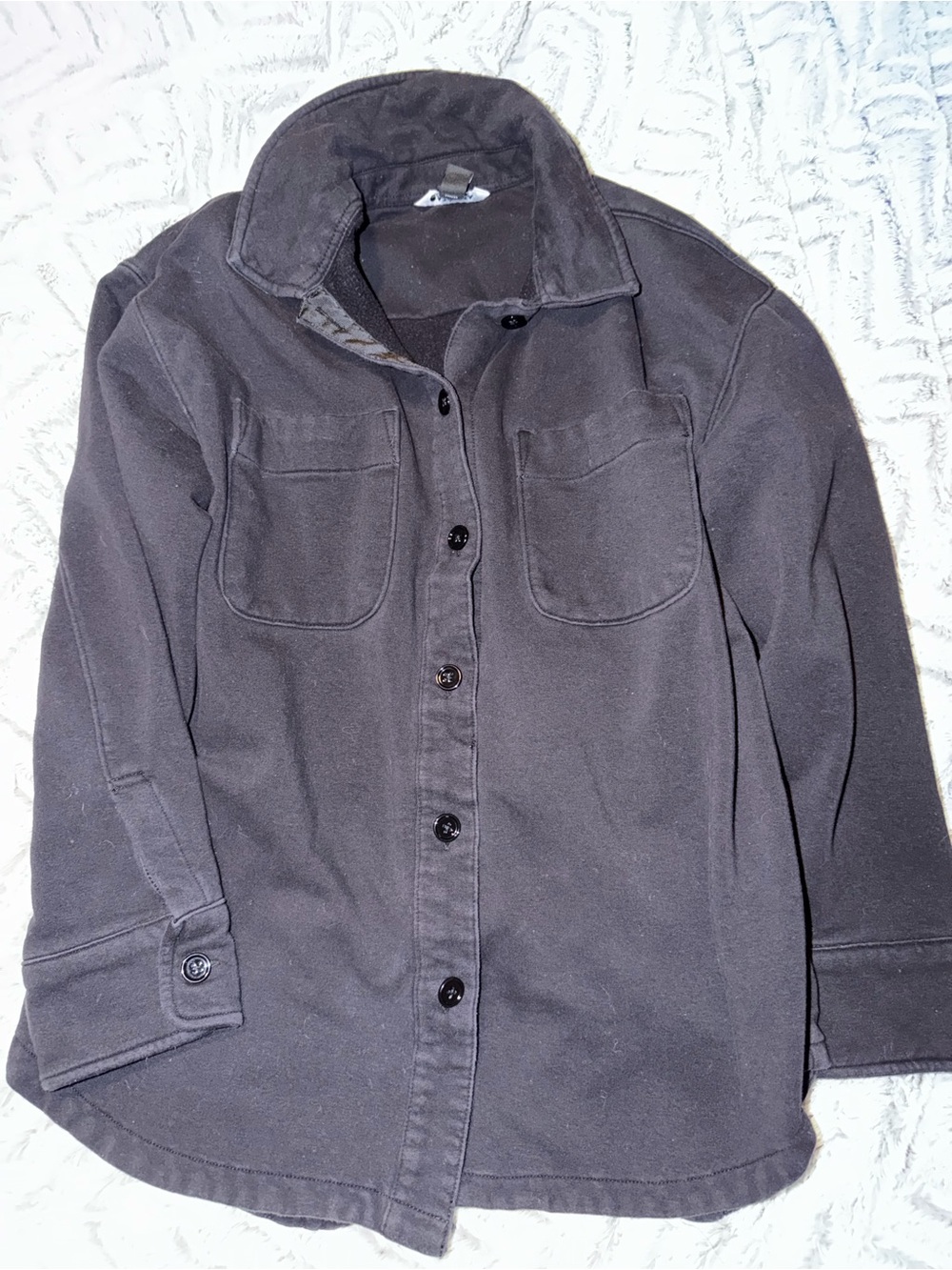 Athleta Black Button-Front Jean Jacket
